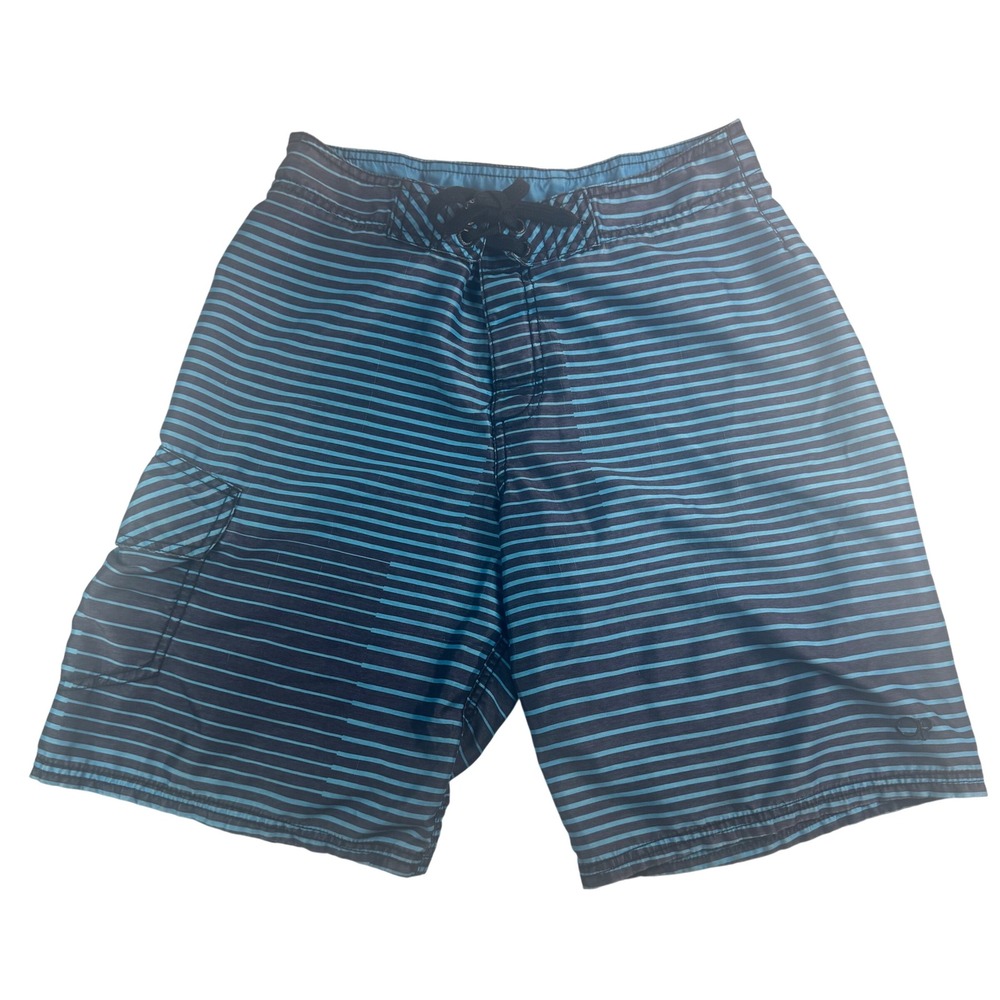 OP Ocean Pacific Mens Swim‎ Trunks Shorts Blue Striped Size 30
